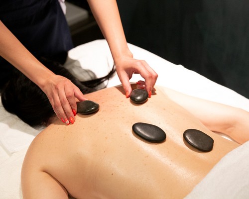 Hot stone massage service